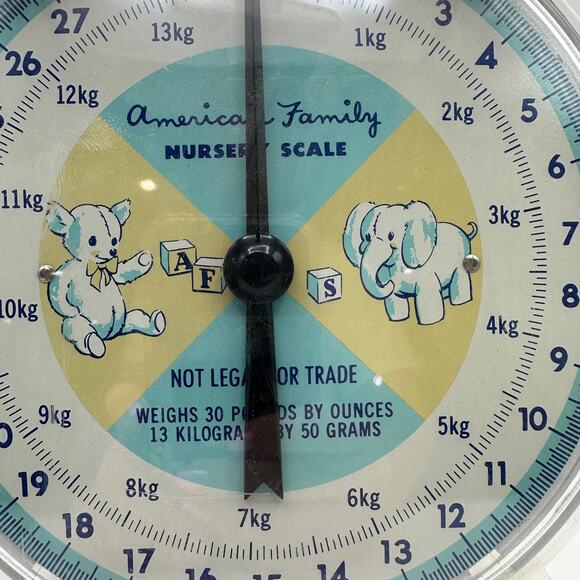 Vintage Baby American Family Scale Metal Teddy & Elephant 1960s - Picture 2 of 13